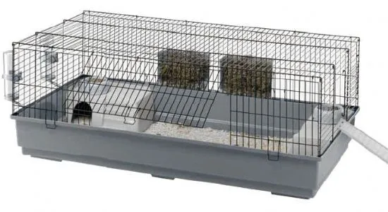Ferplast - Cage Rabbit 140 - Оборудвана клетка за зайци и други гризачи с отваряща се предна врата,  140 х 71 х 51 см. 2