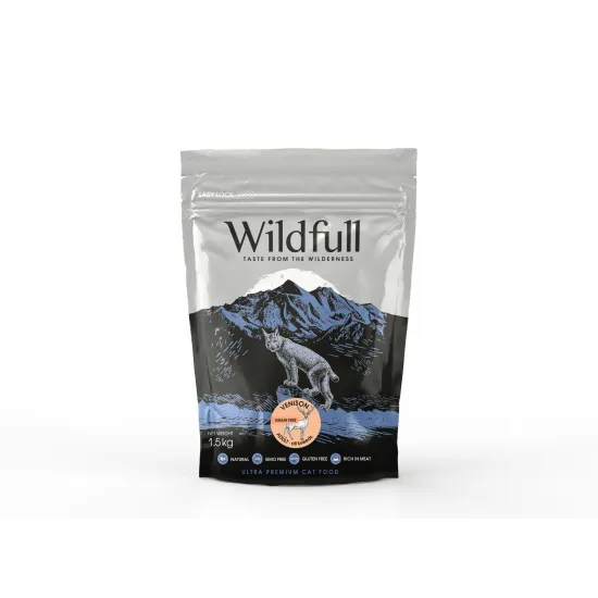 Wildfull cat venison adult - Пълноценна храна за израснали котки над 1 година, без зърно, с еленско месо , 1.5 кг.
