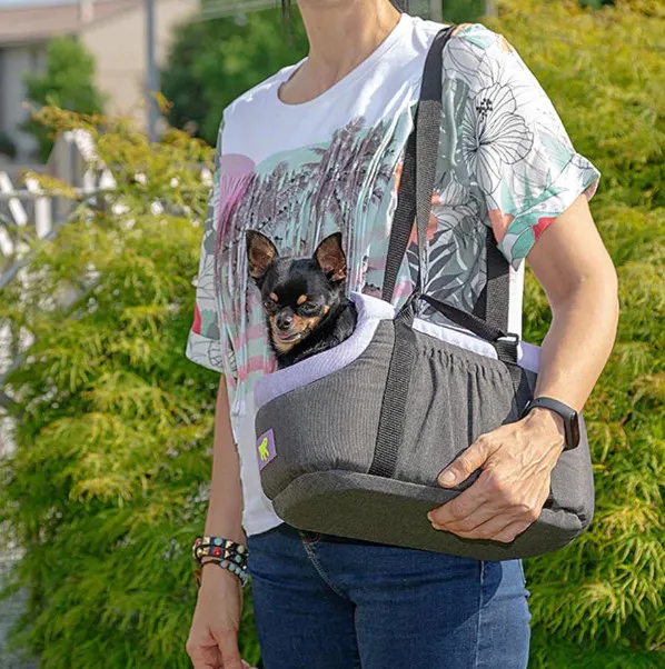 Ferplast Borsello 40  -  Чанта за носене на кучета и котки, 35 x 20 x h 20 см. - лилава 2