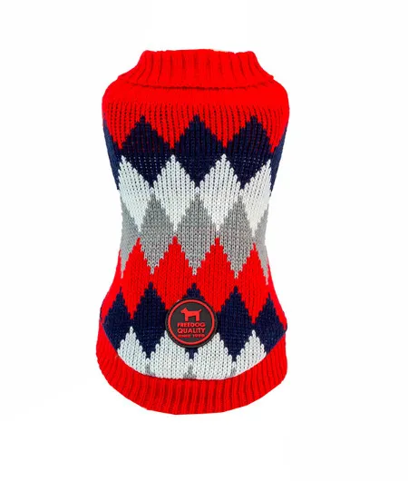 Freedog Jersey Pebbles - Елегантен вълнен пуловер за кучета, 15 см.  1