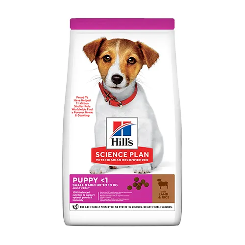 Hill’s Science Plan Small & Mini Puppy - Премиум суха храна за подрастващи кучета от малки и мини породи до 10 кг. с агнешко месо и ориз, 300 гр. 1