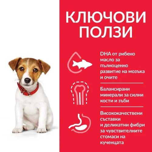 Hill’s Science Plan Small & Mini Puppy - Премиум суха храна за подрастващи кучета от малки и мини породи до 10 кг. с агнешко месо и ориз, 300 гр. 2