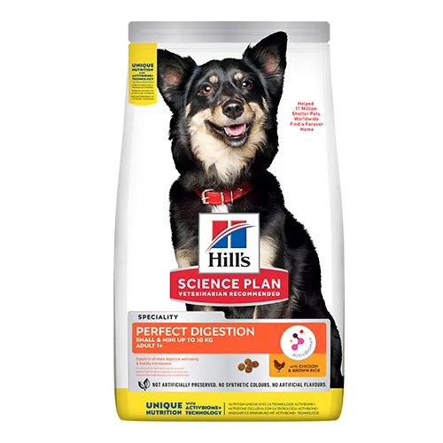 Hill’s Science Plan PERFECT DIGESTION SMALL & MINI Adult - Пълноценна суха храна за израснали кучета над 1г. от дребни и мини породи, за отлично храносмилане, с пилешко и кафяв ориз, 1.5 кг. 2