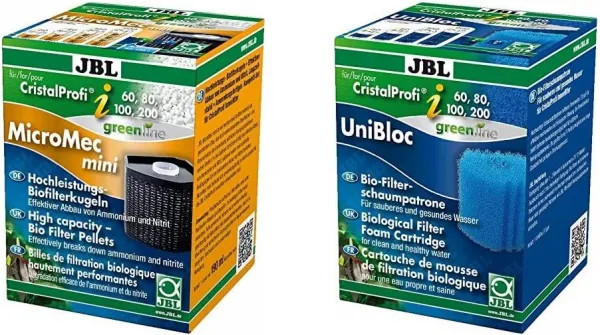 JBL MicroMec - Филтърна вложка с филтърни топки с висока производителност за CristalProfi i & UniBloc и Резервна дунапренова касета CristalProfi i60 до 200 1