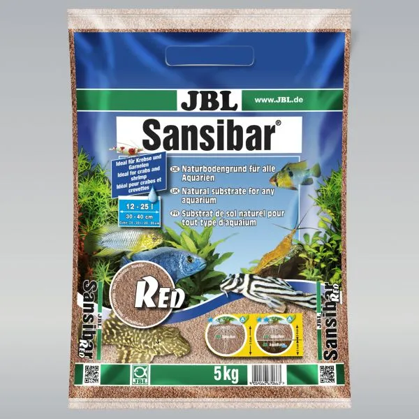JBL Sansibar Red - Субстрат за сладководни и соленоводни аквариуми и акватерариуми, 5 кг, червен