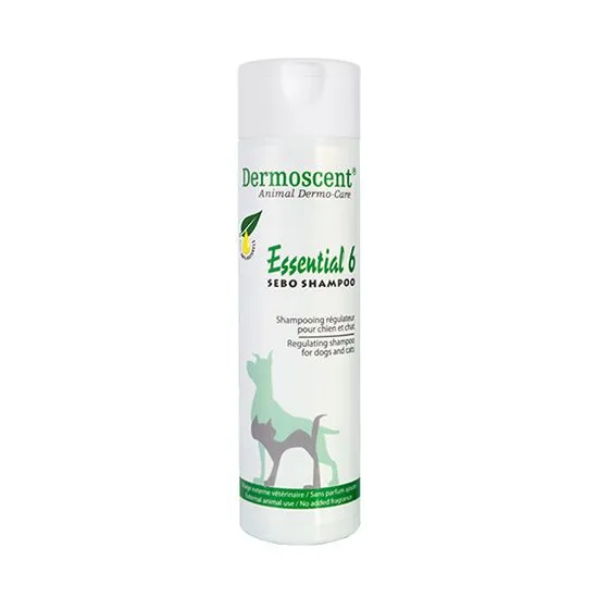 Dermoscent Essential 6 Sebo Shampoo – Регулиращ шампоан за кучета и котки със себо-керативни проблеми, без сапун, 15 мл.