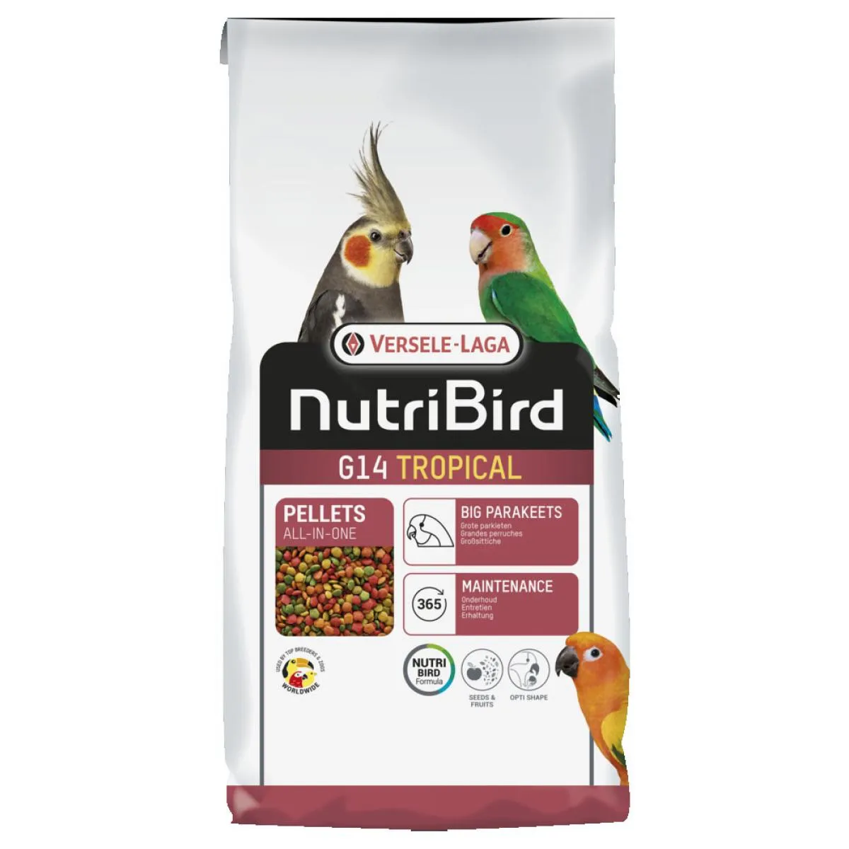 Versele Laga NUTRIBIRD G14 Original - Пълноценна екструдирана храна за средни папагали, 1 кг.