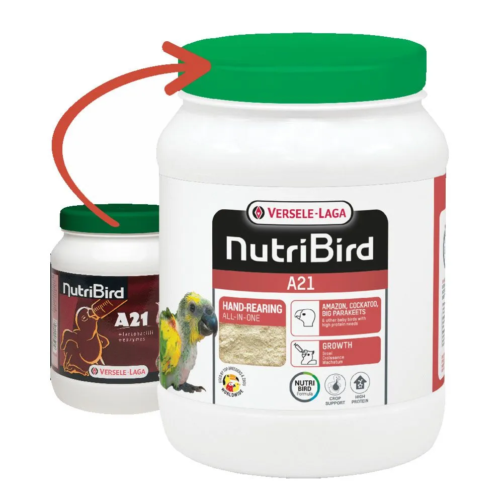 Versele Laga NUTRIBIRD A21 for baby birds - Пълноценна храна за ръчно хранене на средни и големи папагали - 800 гр.