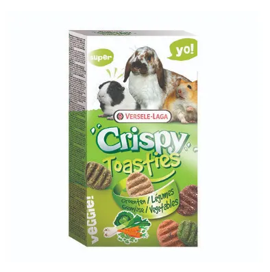 Crispy Toasties Vegetables - Хрупкави бисквитки с минерали и пет вида зеленчуци за зайци и други гризачи, 150 гр.