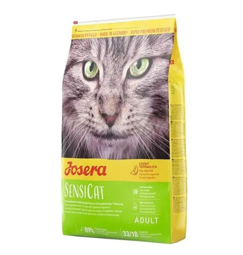 Josera Sensicat - Пълноценна суха храна за възрастни котки с хранителна чувствителност, с пилешко месо, 10 кг.