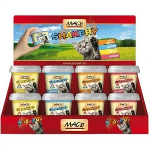 Mac's DIsplay Shakery Snacks - Вкусно лакомство за котки, снакс с различни видове месо, 24 броя х 75 гр.
