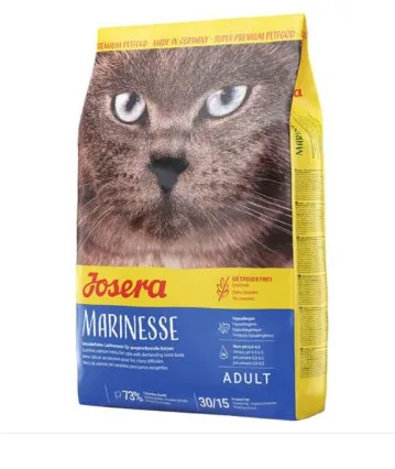 Josera Marinesse Cat Food - Супер премиум храна за котки, които обичат риба и котки с хранителна непоносимост със сьомга, 2 кг.