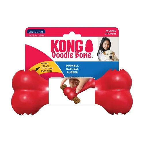 KONG Goodie Bone Large - Играчка за кучета от гума с възможност за поставяне на лакомство, 22 см. 1