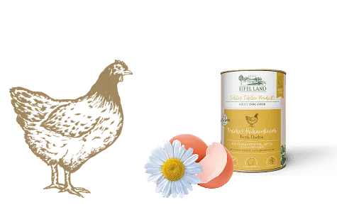 Eifel Land - Супер премиум консервирана храна за кучета с пилешко месо, 800 гр./ 2 пакета