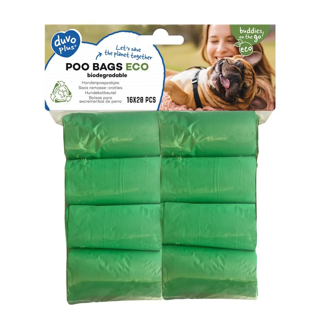 Duvo Plus ECO biodegradable poo bags - Хигиенни торбички за кучета, 8 броя х 20 торбички 1