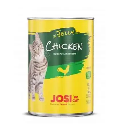 Josera JosiCat - Пълноценна консервирана храна за израснали котки, пилешко месо в желе, 400 гр./ 2 броя