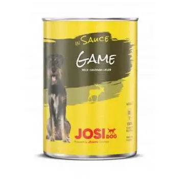 Josera JosiDog - Пълноценна консервирана храна за израснали кучета с месо от дивеч в сос, 415 гр./ 3 броя