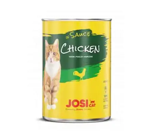 Josera JosiCat - Пълноценна консервирана храна за израснали котки с пилешко месо в сос, 415 гр./ 3 броя