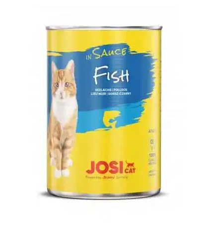 Josera JosiCat - Пълноценна консервирана храна за израснали котки с риба в сос, 415 гр./ 3 броя