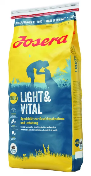 Josera Dog Light & Vital - Пълноценна суха храна за възрастни или слабоактивни кучета да свалят излишните килограми, 15 кг.
