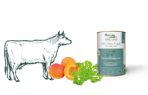 Eifel Land - Супер премиум консервирана храна за кучета с прясно месо от говеждо и зеленчуци, 800 гр.