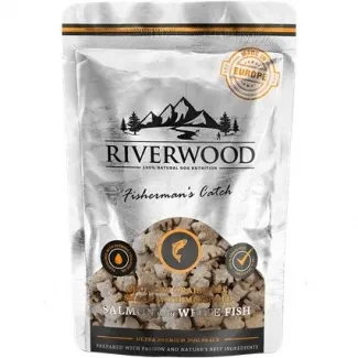 RIverwood - Хрупкави лакомства за кучета, сьомга и бяла риба, 200 гр./ 2 пакета