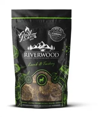RIverwood - Грил лакомства за кучета, агнешко и пуешко месо, 100 гр./ 2 пакета