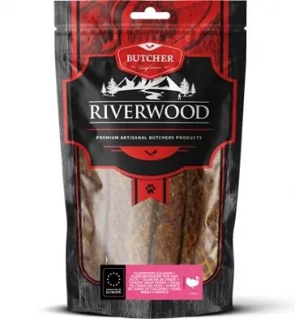 RIverwood - Сушени лакомства за кучета - пуешки ленти, 150 гр.