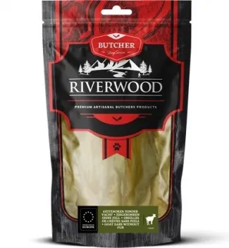 RIverwood - Сушени лакомства за кучета, уши от коза, 100 гр.