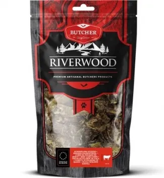 RIverwood - Вкусно сушено лакомство за кучета, парченца говежди дроб, 150 гр.