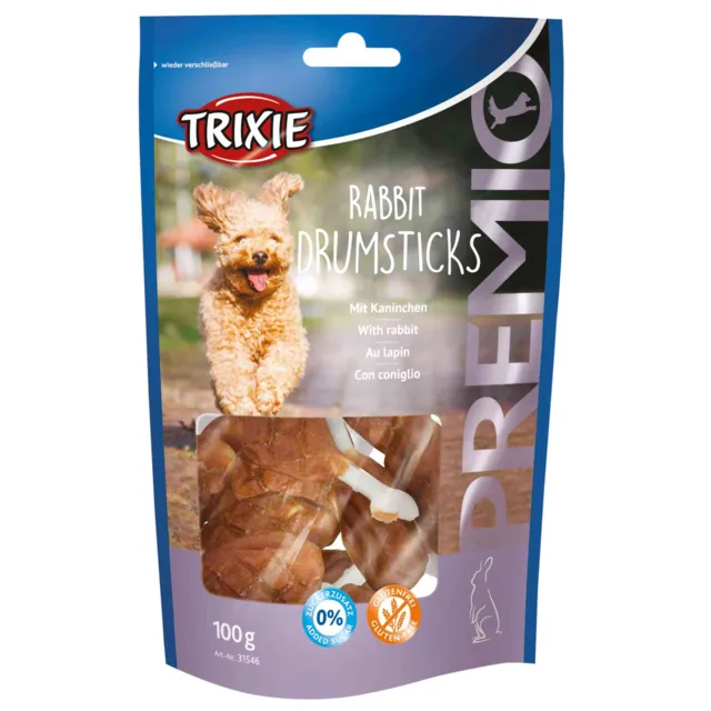 Trixie Premio - Лакомство за кучета, заешки бутчета  - 100 гр./8 броя в пакет/ 2 пакета