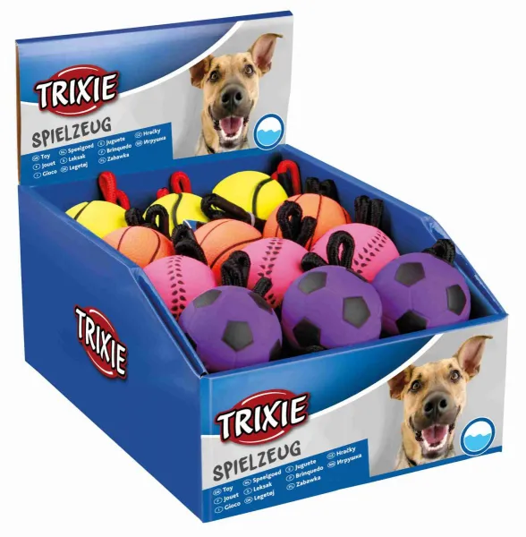 Trixie Sport Ball On A Rope - Играчка за кучета, топка с въже 6 см / 30 см./ 1 брой