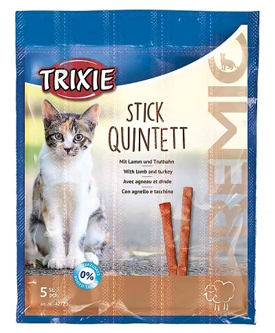 Trixie Premio - Вкусни солети за котки с агнешко месо - 5х5 гр. в пакет/ 3 пакета