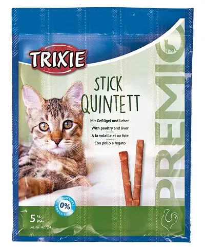 Trixie Premio - Вкусни солети за котки с пилешко месо - 5х5 гр. в пакет/ 3 пакета