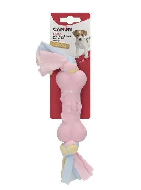 Camon - Играчка за кучета TPR кокал с  ленти - 25 см.