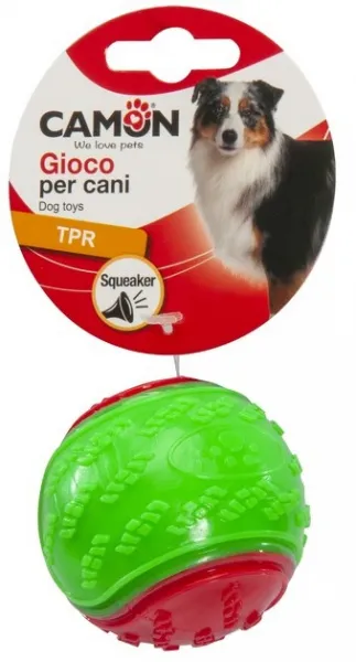 Camon - Играчка топка за кучета със звук TPR  - 6 см.