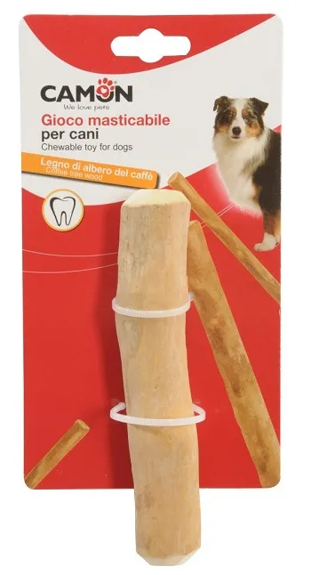 Camon - Дентална играчка за кучета, изработена от кафеено дърво, 15-20 см./130-230 гр.