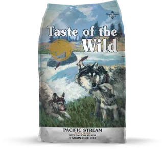 Taste of the Wild Pacific Stream Puppy Intl - Премиум суха храна за подрастващи кученца с пушена сьомга, 2 кг.