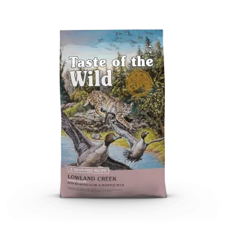 Taste of the Wild Low Land Creec - Премиум суха храна за котки във всички фази на развитие от коте до възрастна котка с месо от пернат дивеч, 2 кг.