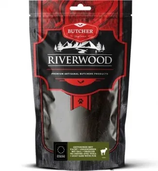 Riverwood - Вкусно сушено лакомство за кучета - уши от коза с козина, 150 гр. 1