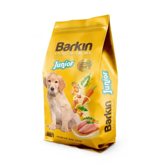 Barkin Junior - Пълноценна суха храна за кучета от всички породи до 1 год., с пуешко месо, 15 кг.