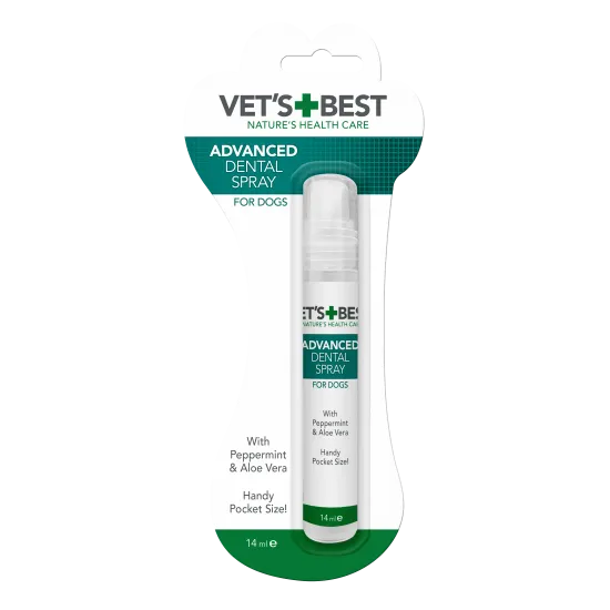 Vet`s Best Advanced Dental Spray - Джобен вариант спрей за уста за кучета, с мента и Алое, 14 мл.