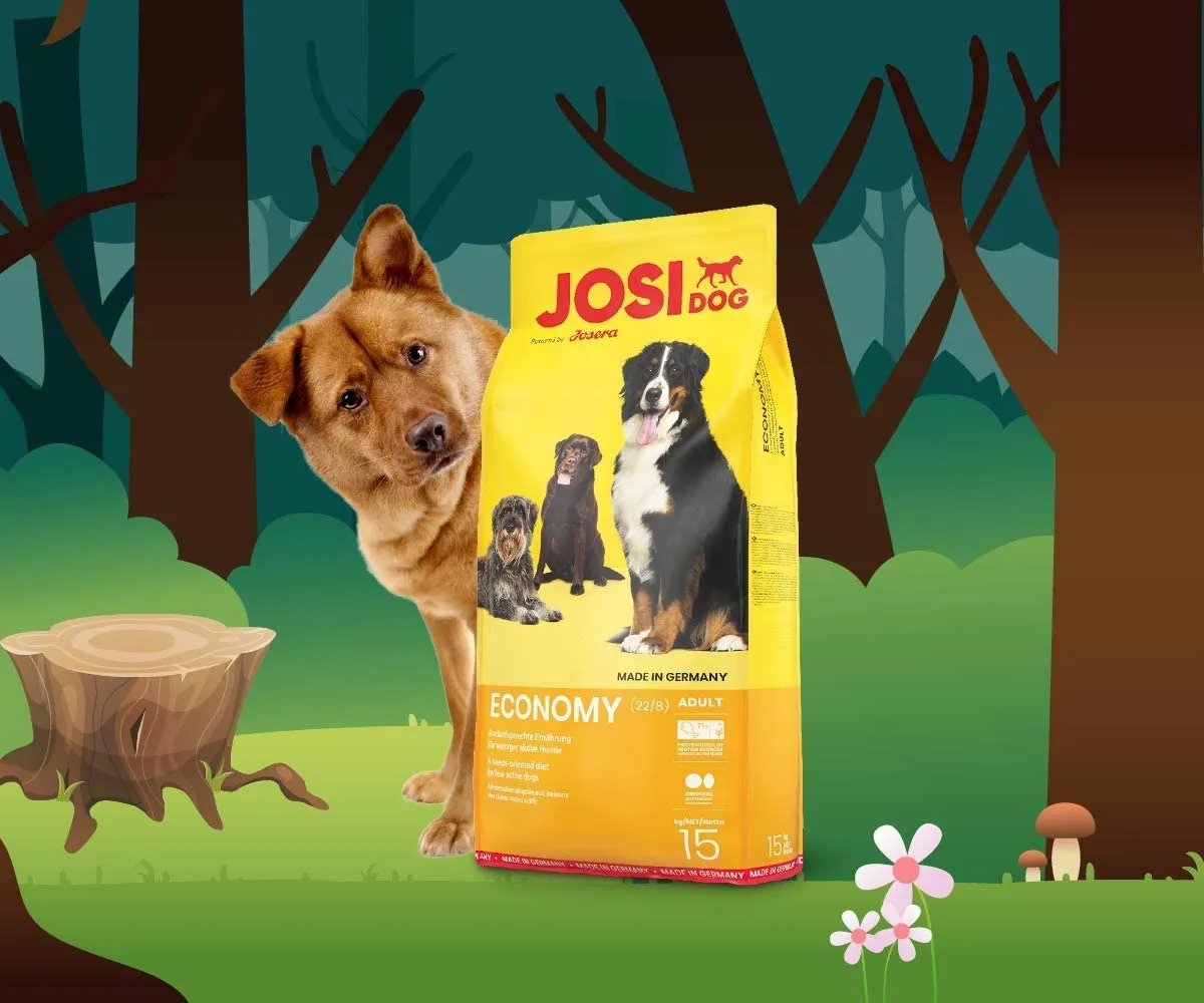 Josera JosiDog Economy - Премиум суха храна за израснали кучета с пилешко и свинско месо, 15 кг. 2