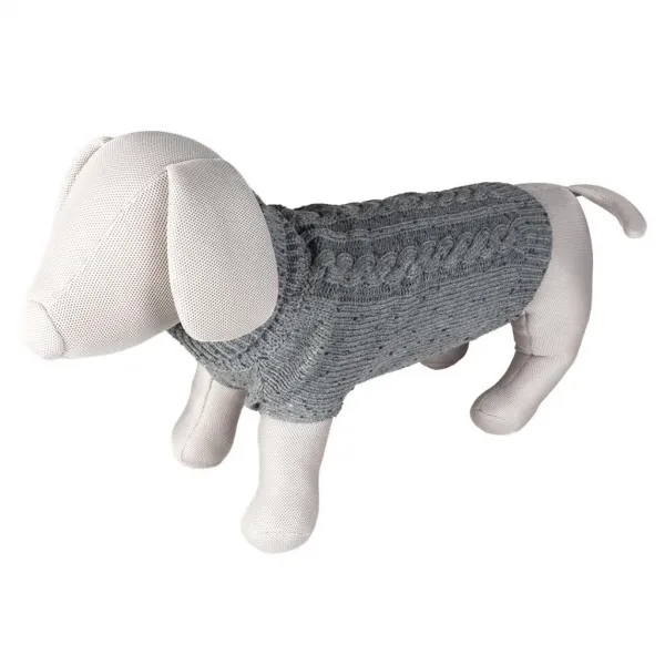 Duvo Plus Small - Модерен и топъл пуловер за кучета, 40 см. - сив