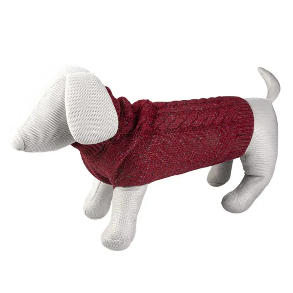 Duvo Plus Small - Модерен и топъл пуловер за кучета, 40 см. - червен