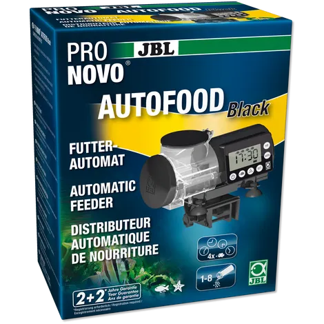 JBL Pronovo Auto Food - Черна автоматична хранилка за всички аквариумни рибки до 375 мл  1