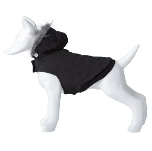 Freedog Abrigo Lane Negro - Модерно палто за кучета с качулкa, 40 см.