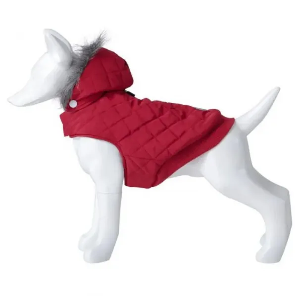 Freedog Abrigo Lane Red - Модерно палто за кучета с качулкa, 40 см.