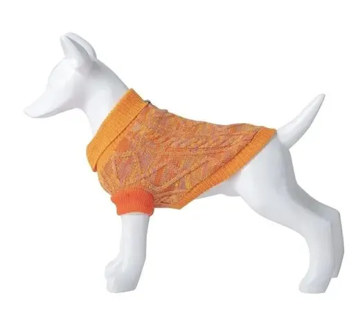Freedog Mille - Модерен пуловер за кучета, 45 см. - оранжев