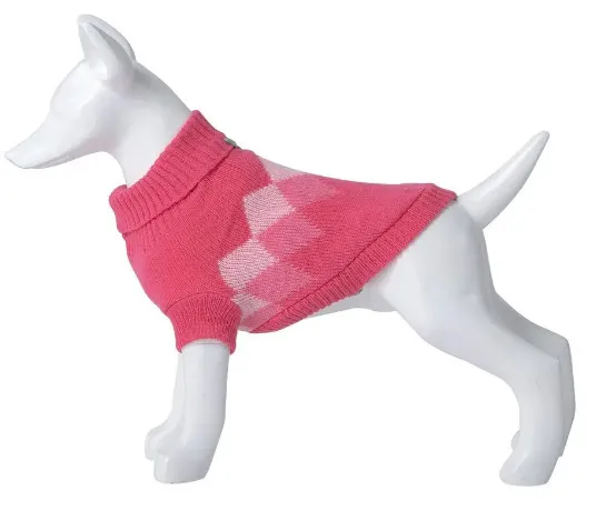 Freedog Jersei Rhombus - Модерен пуловер за кучета, 45 см. - розов